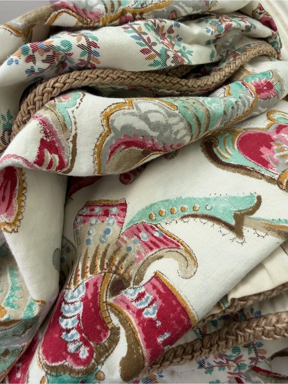 Ralph Lauren Antigua Paisley Floral Reversible Full/Queen Duvet Cover